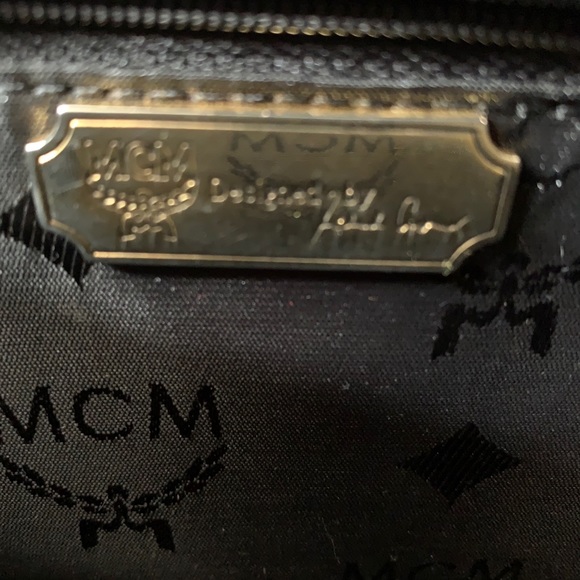 VINTAGE MCM BLACK LEATHER Handbag - Picture 6 of 6
